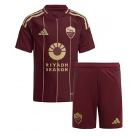 Camisa de Futebol AS Roma Enzo Le Fee #28 Equipamento Principal Infantil 2024-25 Manga Curta (+ Calças curtas)